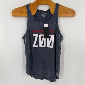 Rawgear Zoo Culture Tank Top Mens XL Charcoal Grey Acid Wash Muscle Tee NWT